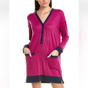 DKNY Long Sleeve Buttoned Sleepwear dress
